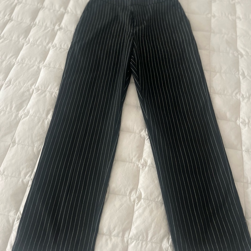 Romeo & Juliet Couture Black Pinstripe Women’s Pants